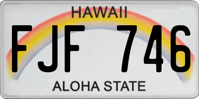 HI license plate FJF746