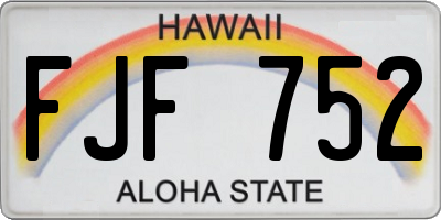 HI license plate FJF752