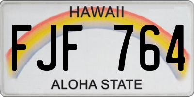 HI license plate FJF764