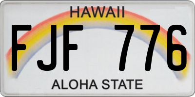 HI license plate FJF776