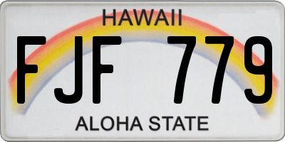 HI license plate FJF779