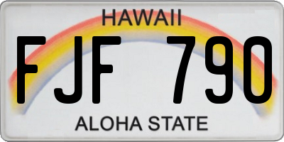 HI license plate FJF790