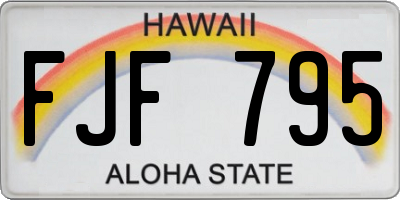 HI license plate FJF795