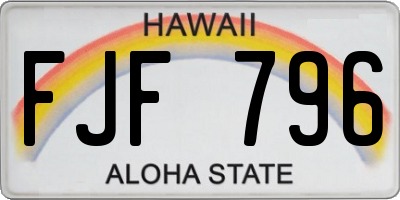 HI license plate FJF796