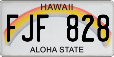 HI license plate FJF828