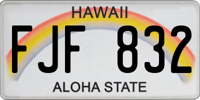 HI license plate FJF832