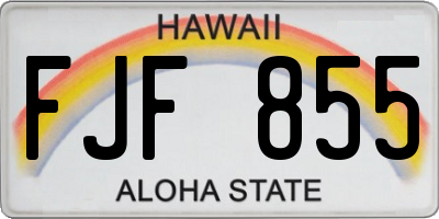 HI license plate FJF855