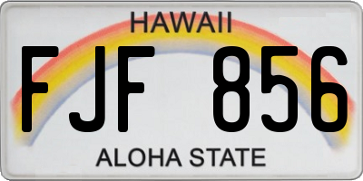 HI license plate FJF856