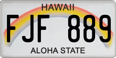 HI license plate FJF889