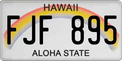 HI license plate FJF895