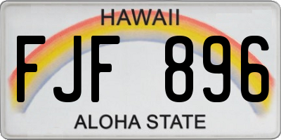 HI license plate FJF896