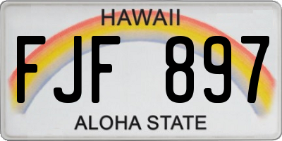 HI license plate FJF897