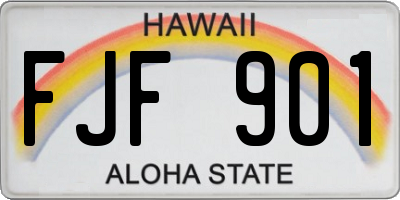 HI license plate FJF901
