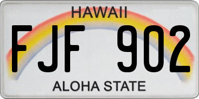 HI license plate FJF902