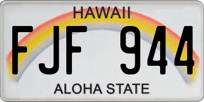 HI license plate FJF944