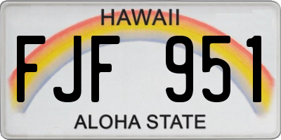 HI license plate FJF951