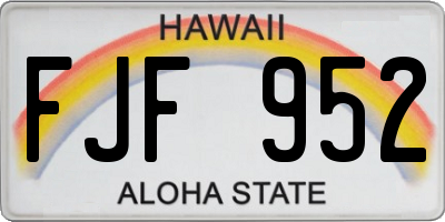 HI license plate FJF952