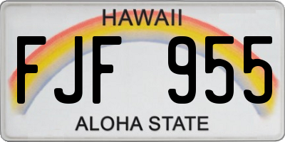 HI license plate FJF955