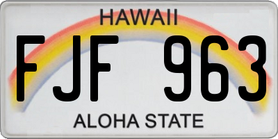 HI license plate FJF963