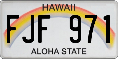 HI license plate FJF971