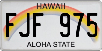HI license plate FJF975