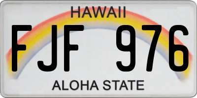 HI license plate FJF976