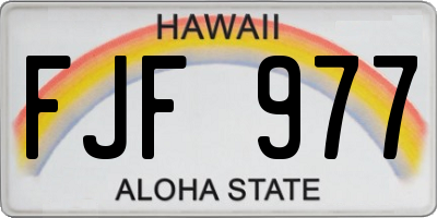 HI license plate FJF977