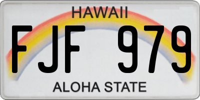 HI license plate FJF979