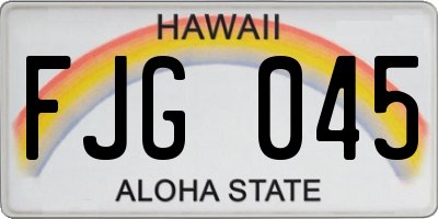 HI license plate FJG045