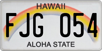 HI license plate FJG054