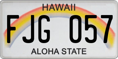 HI license plate FJG057