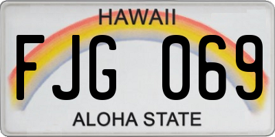 HI license plate FJG069