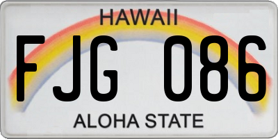 HI license plate FJG086