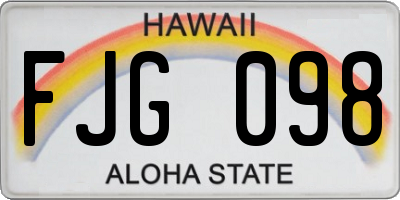 HI license plate FJG098