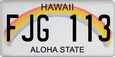 HI license plate FJG113