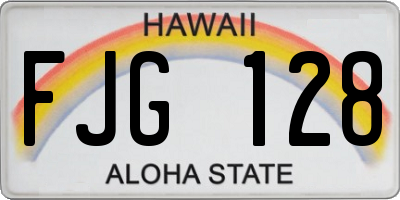 HI license plate FJG128