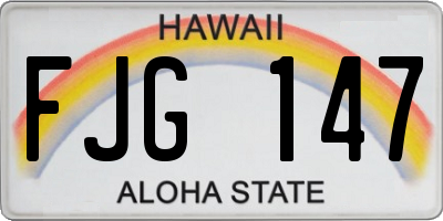 HI license plate FJG147
