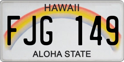 HI license plate FJG149