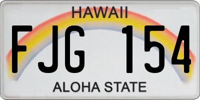 HI license plate FJG154
