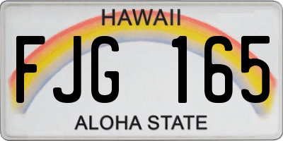 HI license plate FJG165