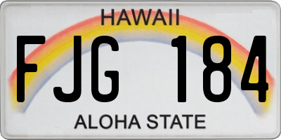 HI license plate FJG184