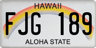 HI license plate FJG189