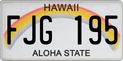HI license plate FJG195