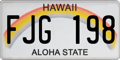 HI license plate FJG198