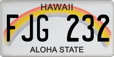 HI license plate FJG232