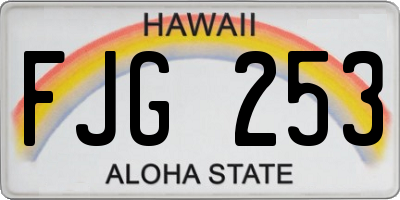 HI license plate FJG253