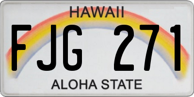 HI license plate FJG271