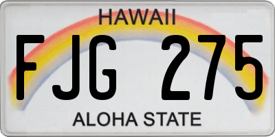 HI license plate FJG275