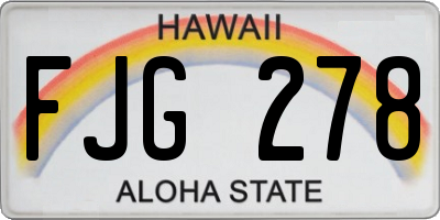 HI license plate FJG278