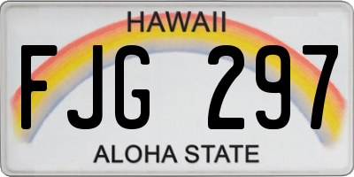 HI license plate FJG297